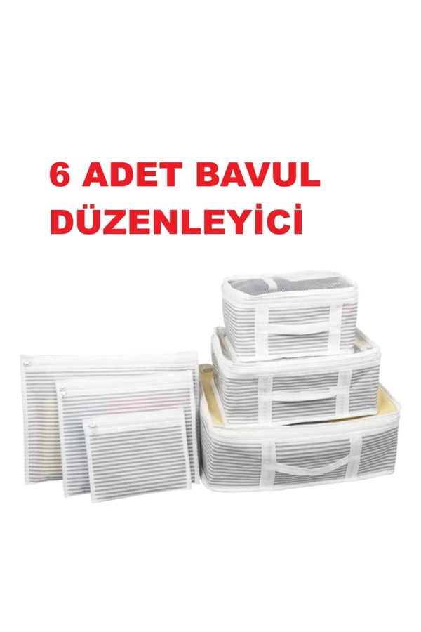 CocoVia (6 ADET) Bavul Organizer Valiz Düzenleyici Anne-Bebek Hastane Doğum Çantası Dolap ÇekmeceDüzenleyici