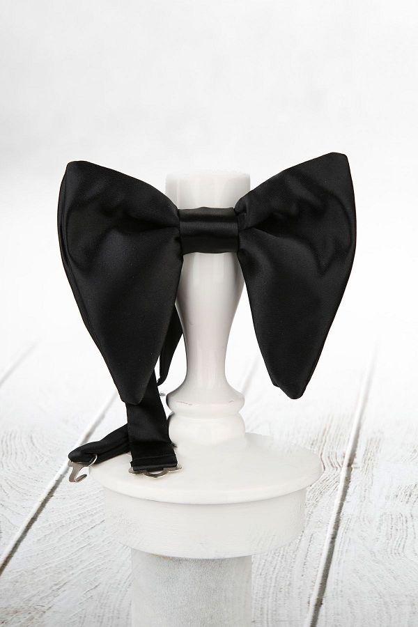La Pescara-Black Satin Bow Tie SP42 1