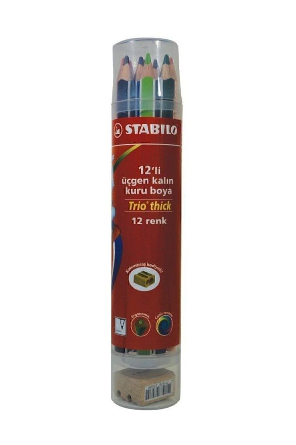 Stabilo-Dry Paint Trio Thick 12 Pieces Plastic Box 203/12-pt 1