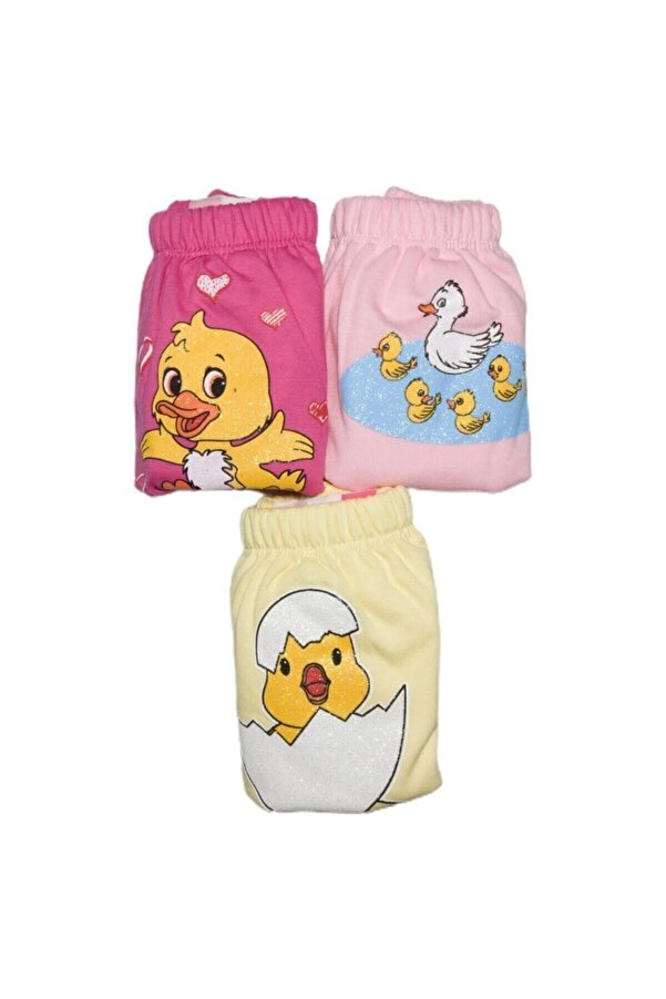 Poope's ( Story Baby ) Ördek Serisi Kız Bebek Alıştırma Külodu 1 Numara ( 10 - 15 Kg ) (3 Adet)