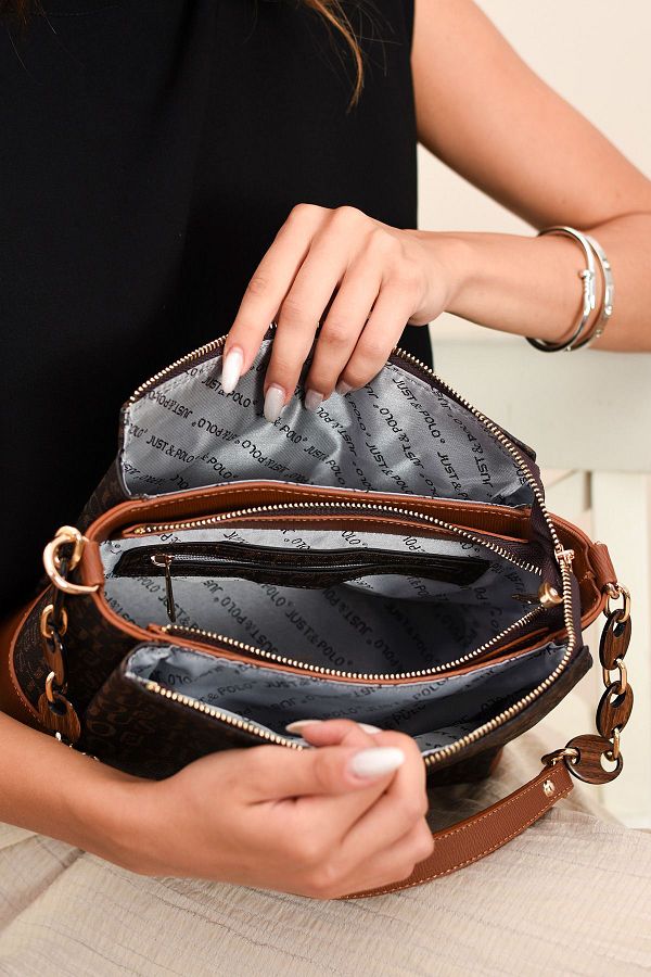 Double zipper crossbody bag on sale