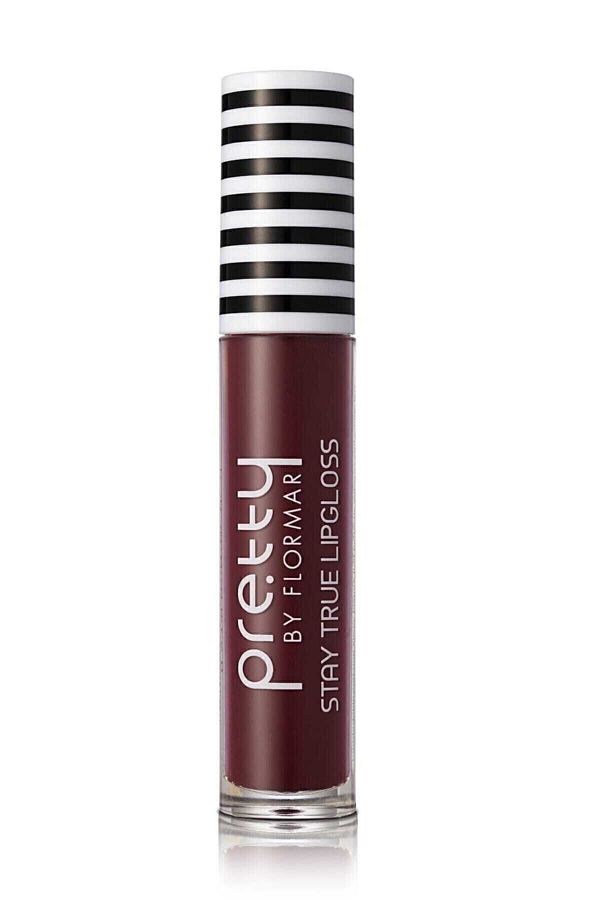 Flormar-Lip Gloss - Pretty By Stay True Lipgloss Bordeaux Lipstick8690604462674 1