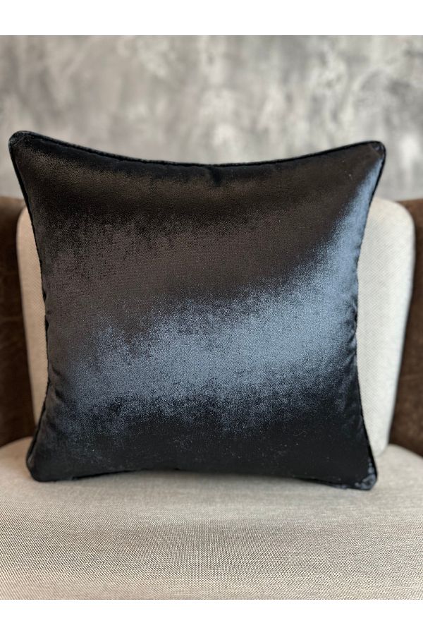 Fabricland Exclusive Imported Atlas Black Color Throw Pillow Cover 43x43cm Trendyol