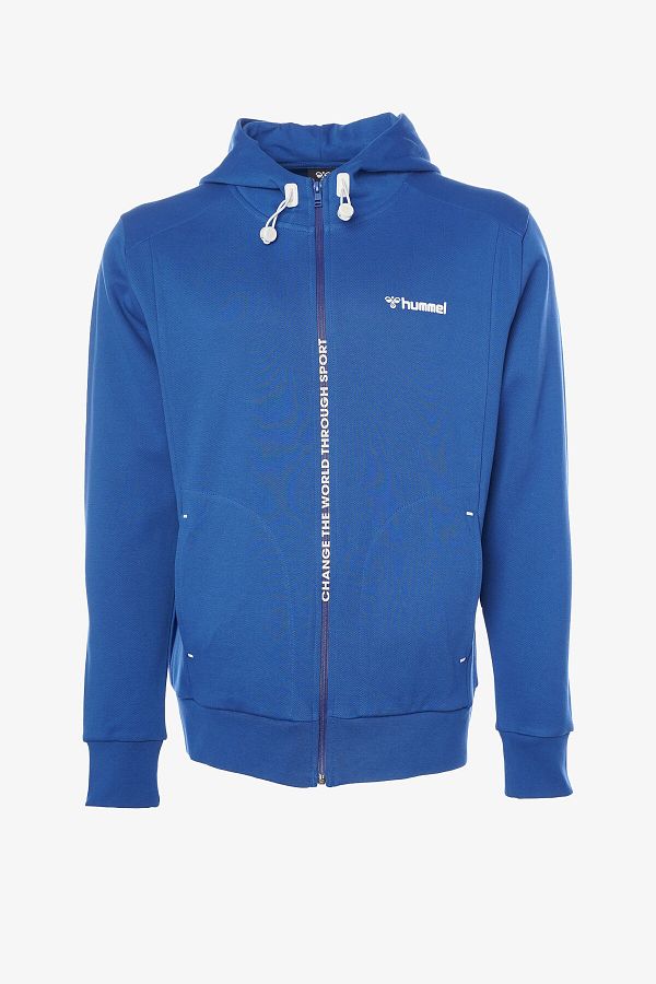 hummel Hmljensen Zip Men s Blue Sweatshirt 921993 9821 Trendyol