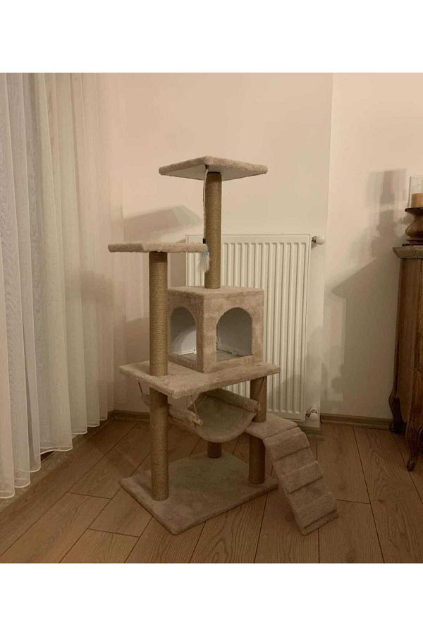 pethomealpi-Luxury Cat Scratching and Play Platform - with Hammock and Nest 1
