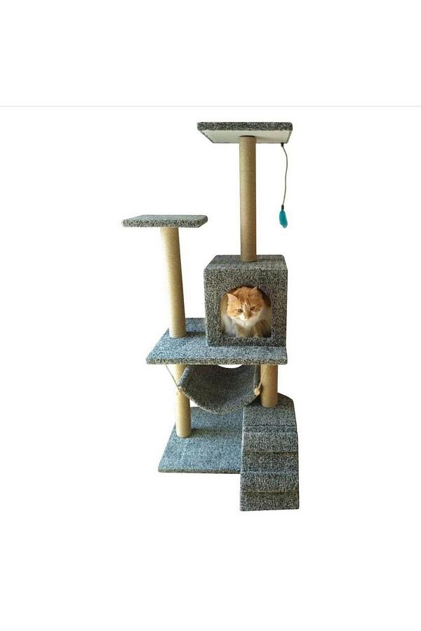 pethomealpi-Luxury Cat Scratching House and Play Platform - with Hammock and Nest 1
