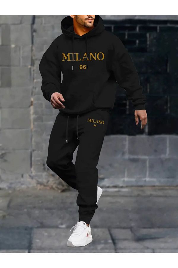 Pink Sky-Milano Italy Printed Oversize Tracksuit Set - Hooded 1