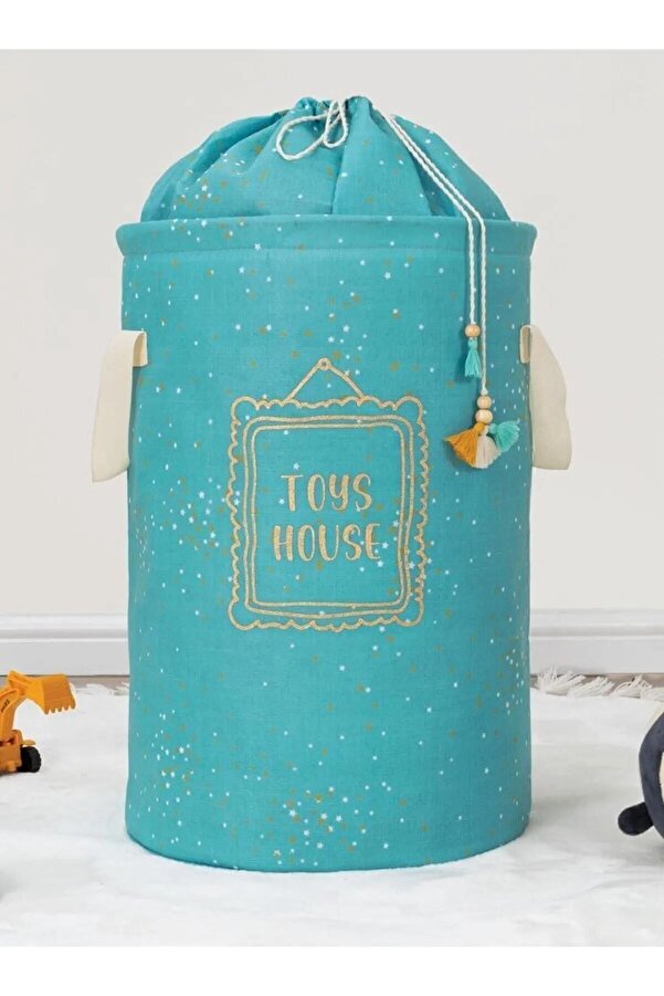 Nisahometeks Baby Yuvarlak Torbalı Bebek Kirli Çamaşır Sepeti