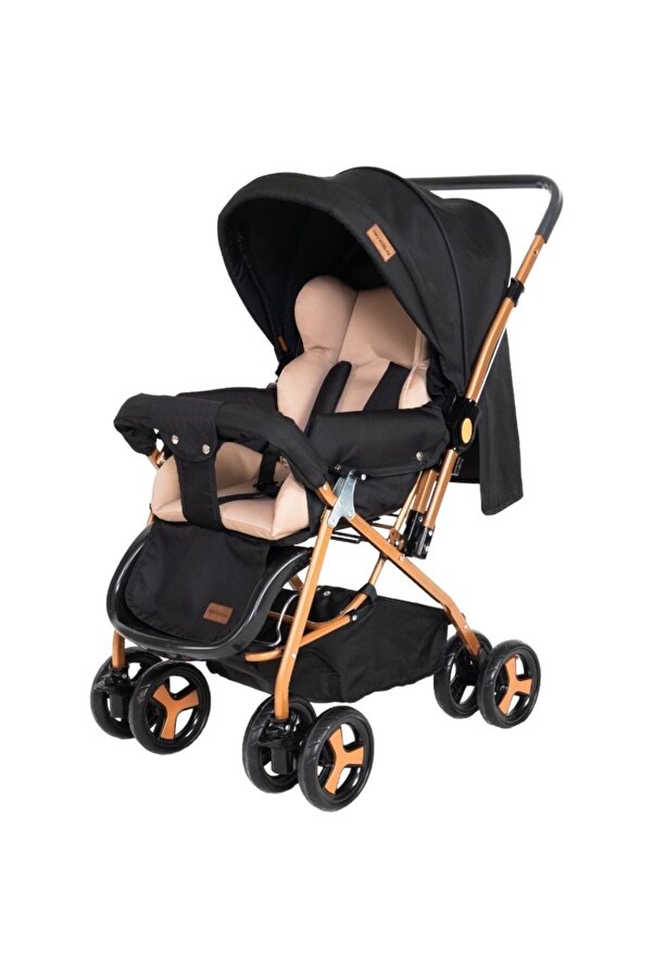 Ünal Two Koalas Keten Siyah Gold Çift Yönlü Bebek Arabası