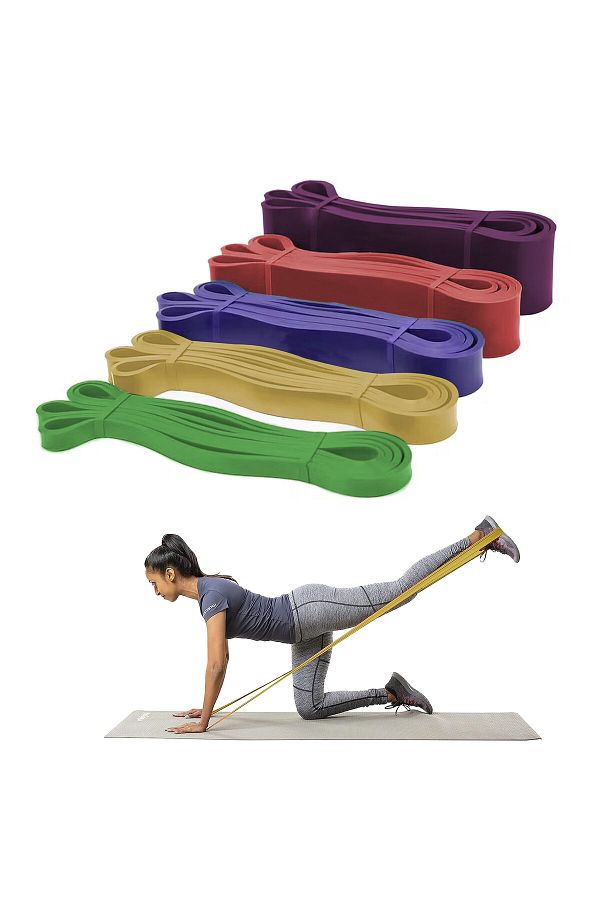 anythingbasic-ab.Latex Resistance Band 2080 * 45 * 4.5 mm for home Exercise (Red) 1