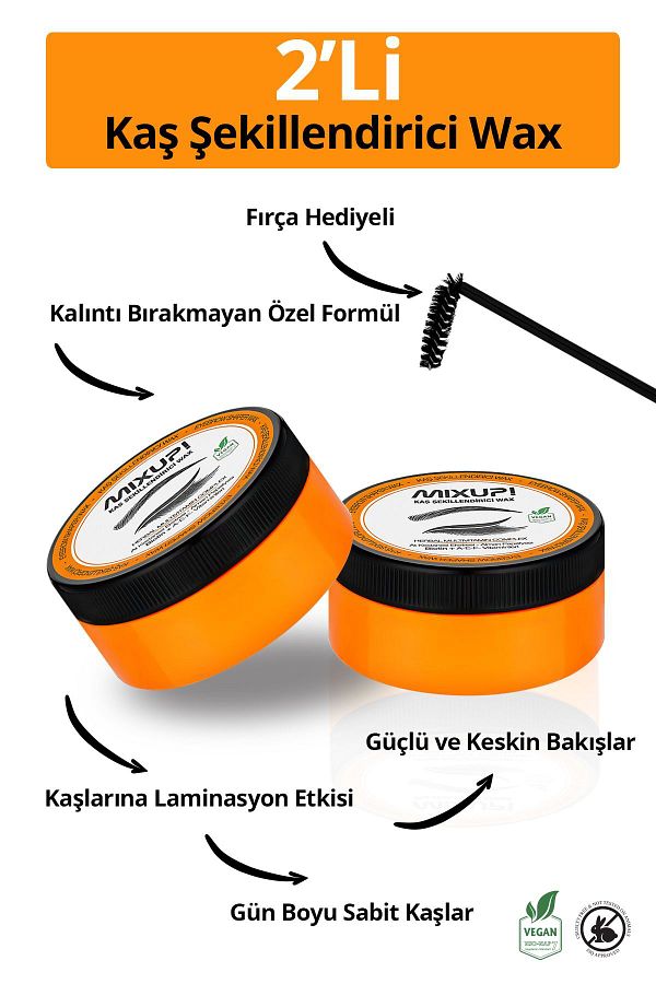 Mixup-50 ml Set of 2 Fixing Wax with Eyebrow Styling and Laminating Effect 1
