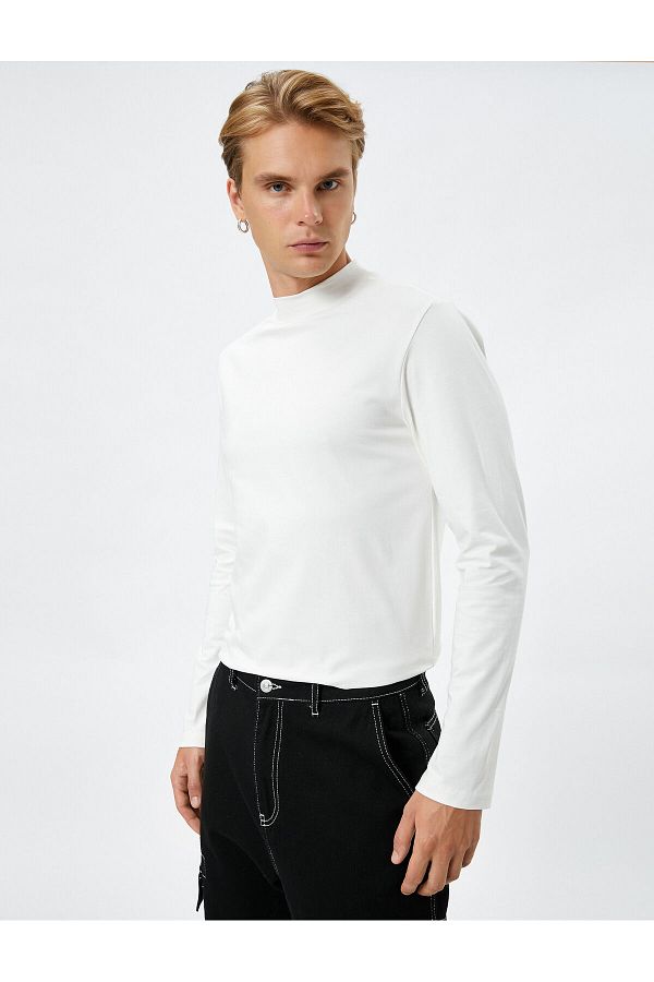Koton Long Sleeve T Shirt Basic Half Turtleneck Trendyol
