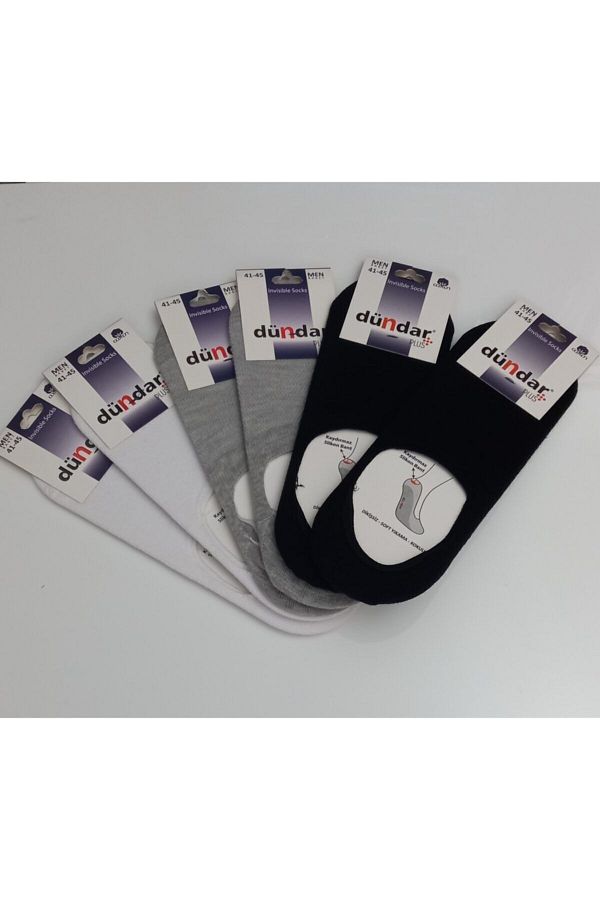 Dündar-Șosete balerină pentru bărbați Cotton Plus, fără sudură, pachet de 6 1