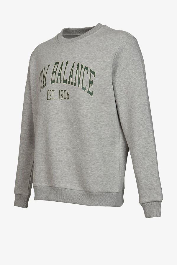 New Balance-Men's Gray Lifestyle Sweatshirt - Mnc3325-Ag 1