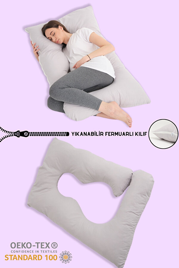 IRK Markacity m Çıkarılabilir Kılıflı Şekilli Tüm Vücut Hamile Yastığı