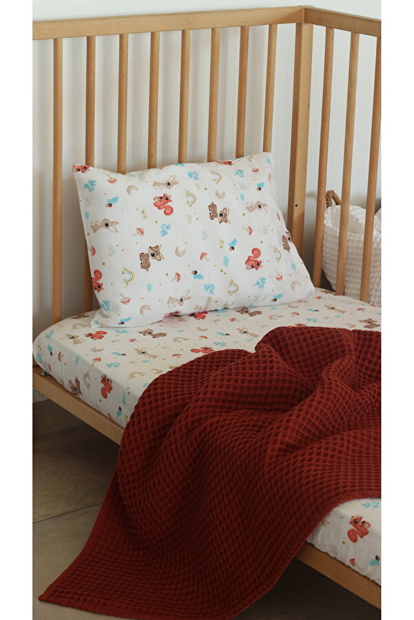 Anne Sesi Müslin Lastikli Çarşaf Seti 70x110 Cm %100 Organik Pamuk 15 Cm Yükseklik,park Yatak Ve Beşik Uyumlu