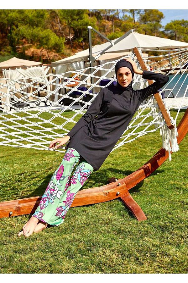 Mayovera Giant Flower Single Hijab Swimsuit Trousers
