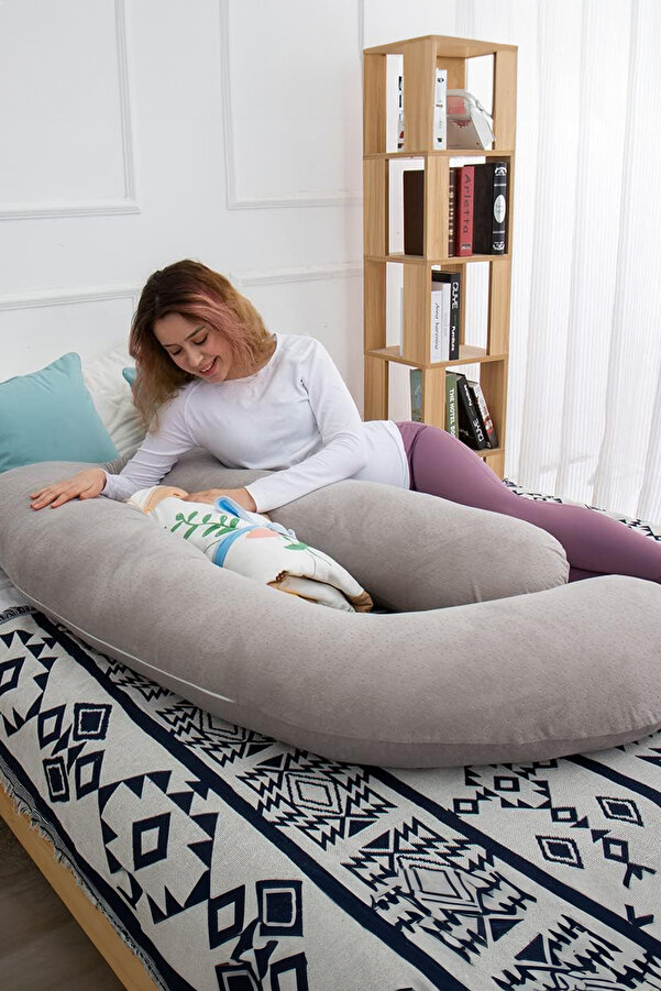 Pinkapple Beş Farklı Bölgesel Destekli Fonksiyonel Yıkanabilir Kılıflı Hamile Destek Yastığı