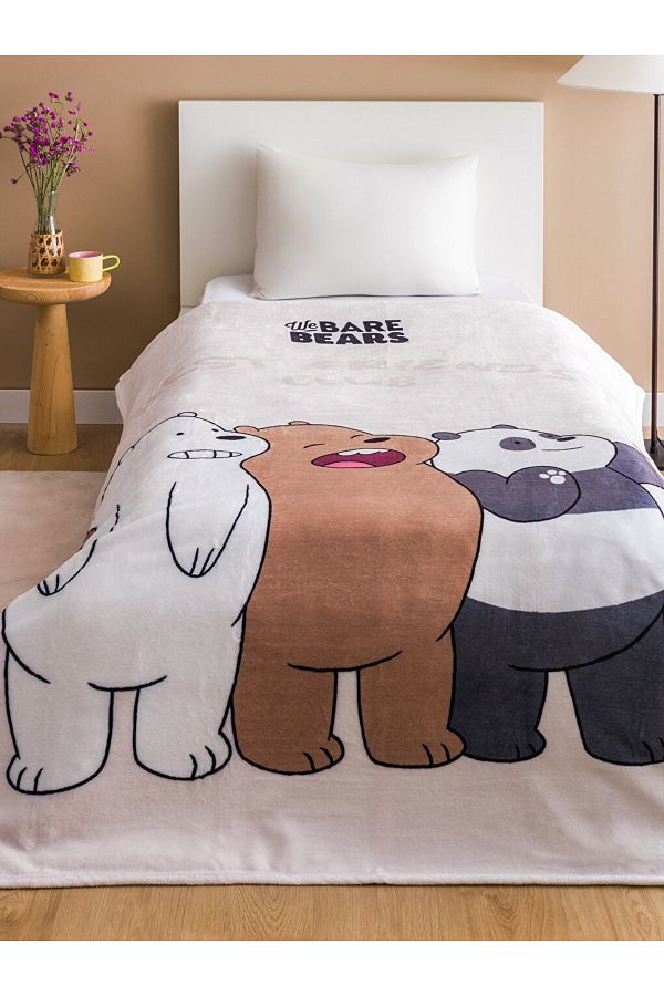 LC Waikiki-بطانية فردية من We Bare Bears - طباعة مختلطة، 150x200 سم 1