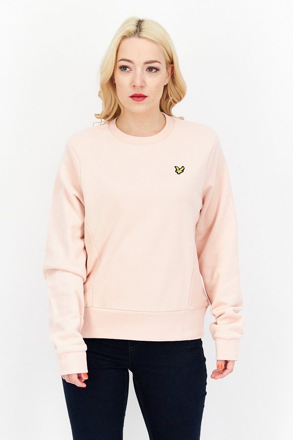 Lyle Scott Women Crew Neck Embroidered Logo Sweatshirt Pink Trendyol