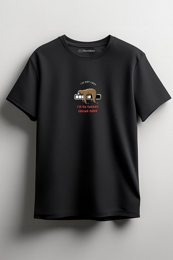 SM Satranç Medya-Lazy Animal T-Shirt - I Am Not Lazy, I Am Energi Saving 1
