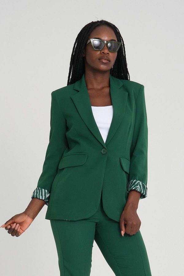 Moda Days Emerald Green Women s Blazer Suit and Jacket Trendyol