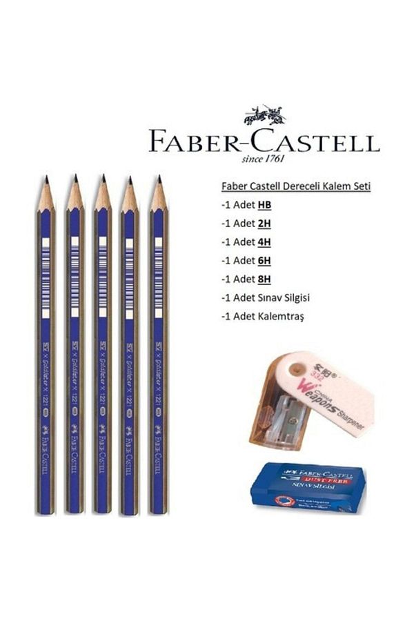 Faber Castell-Faber-castell Art Marker Faber Graduated Pen Set Charcoal Set Hb 2h 4h 6h 8h Set of 5 1