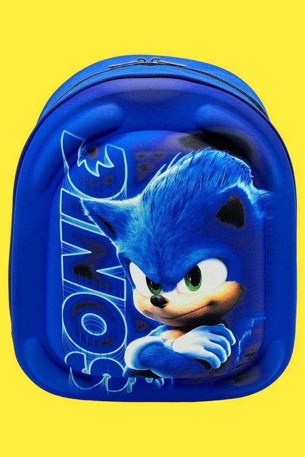 Tezzgelsin-Παιδικό σακίδιο πλάτης νηπιαγωγείου Hedgehog Sonic Character 3-6 ετών 5d ανάγλυφη υφασμάτινη σχολική τσάντα Eva 1