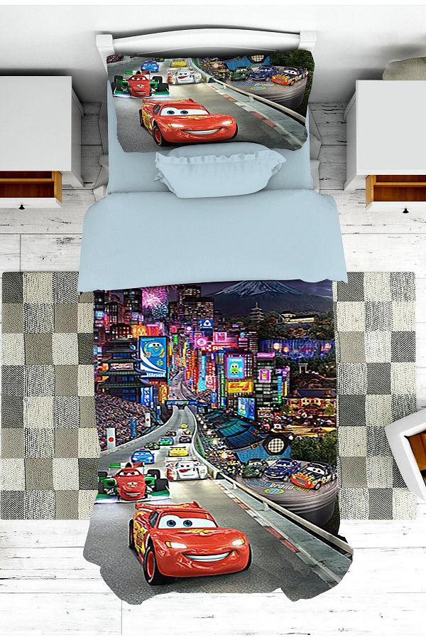 on the clouds Boy s Bedspread Cars Patterned Room Baby and Children Pique Shaped Pillowcase Trendyol