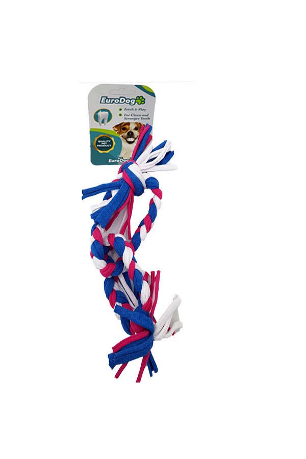 Eurodog 35cm Dog Dental Floss 2 Ring Blue Red White 462122 Trendyol