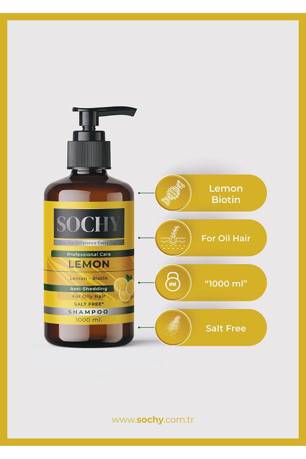 KRN GLOBAL GROUP-Sochy 1000 ml Lemon Extract Salt-Free Shampoo 1