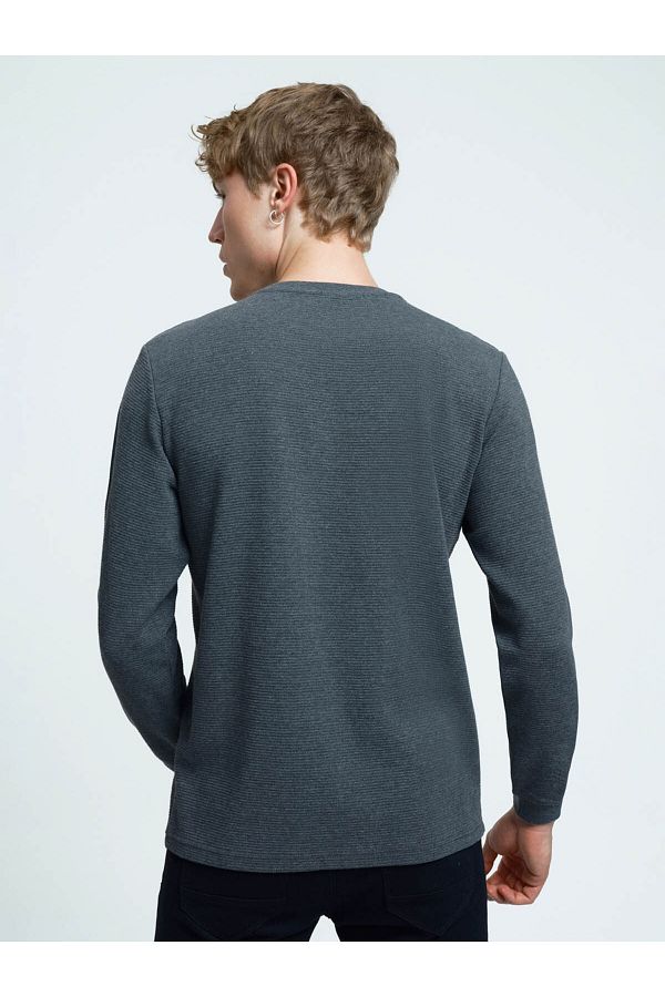 Loft Anthracite Men s Long Sleeve T Shirt Lf 2034194 Trendyol
