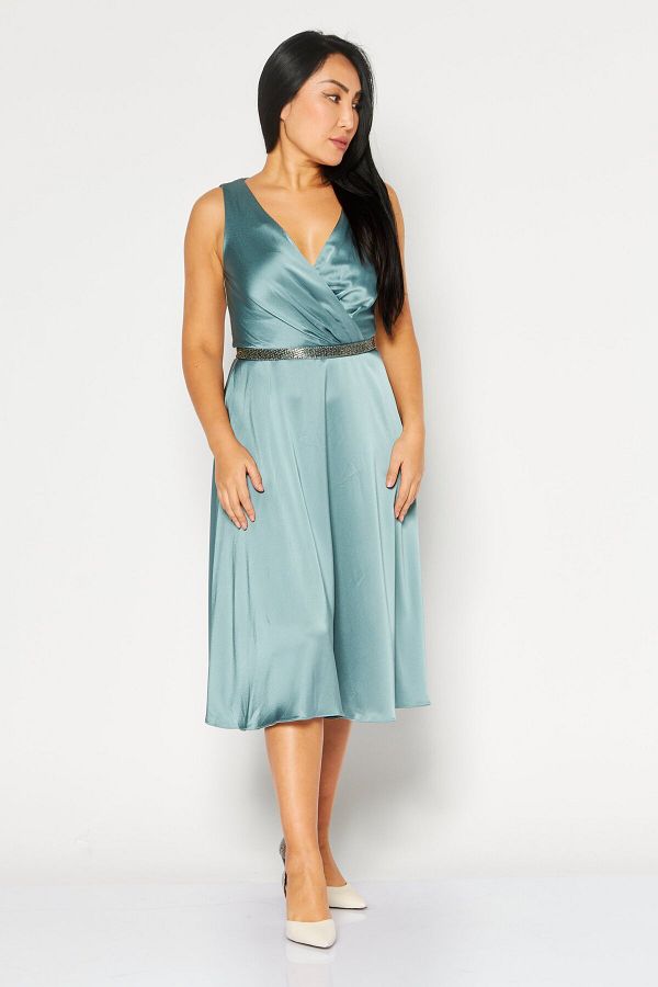 Ralph lauren green evening dress clearance