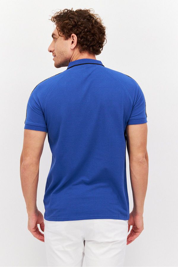 Crosshatch Men Regular Fit Brand Logo Short Sleeve Polo Shirt Blue Trendyol