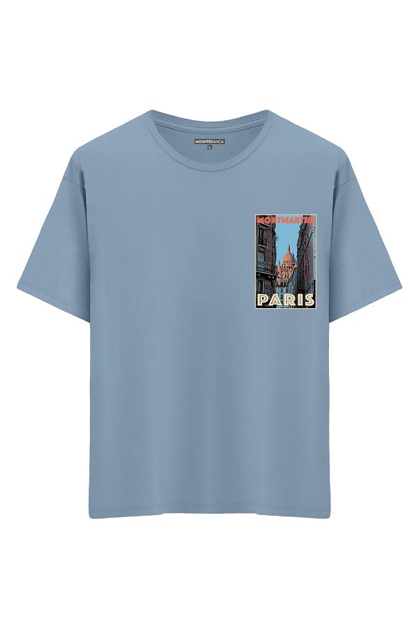 Mounte Bianca T Shirt Gray Oversize Trendyol