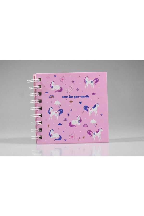 4nio-Unicorn Spiral Pink Scroll Notebook 1