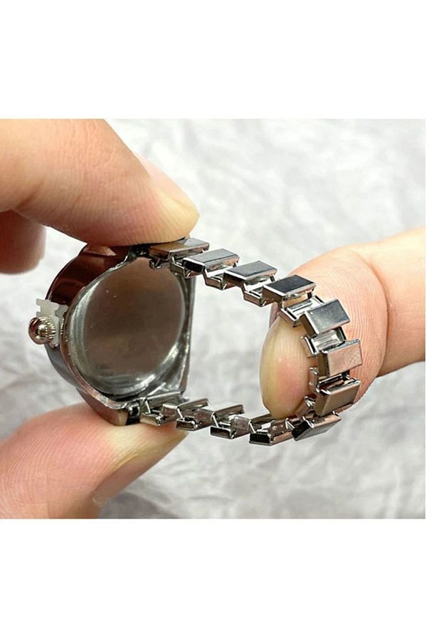 Bozhi Ring Watch Gold Color Green Dial Finger Watch Tiny Ring Watch Real Round Mini Watch Ring Trendyol