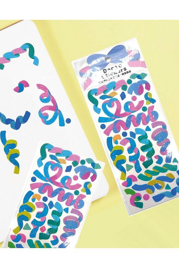 Kağıt Gemi Dükkan-Blue Confetti Sticker 1