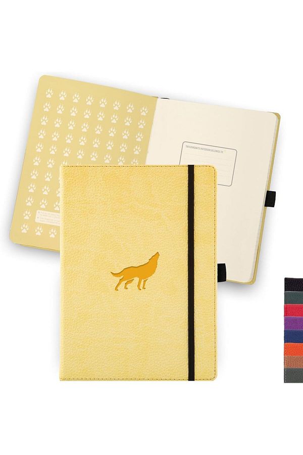 Ingram-Dingbats Wildlife A5 Cream Wolf Notebook Graph Wildlife 1