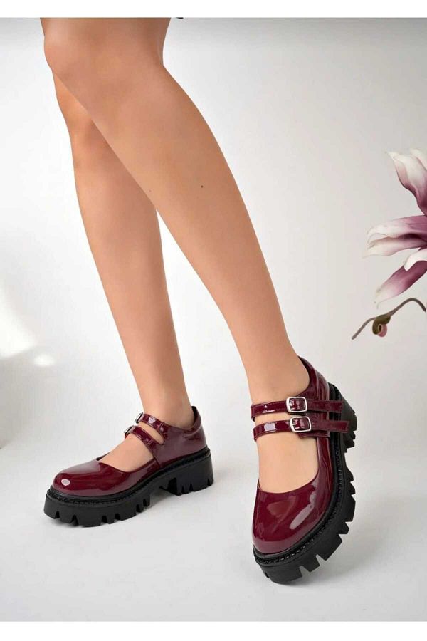 Bera Loafer Shoes Burgundy Wedge Trendyol