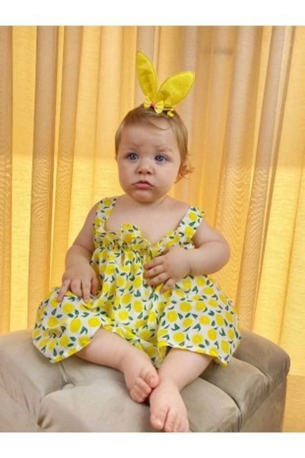 Emoji Baby Kids Baby Girl Summer Lemon Dress Trendyol