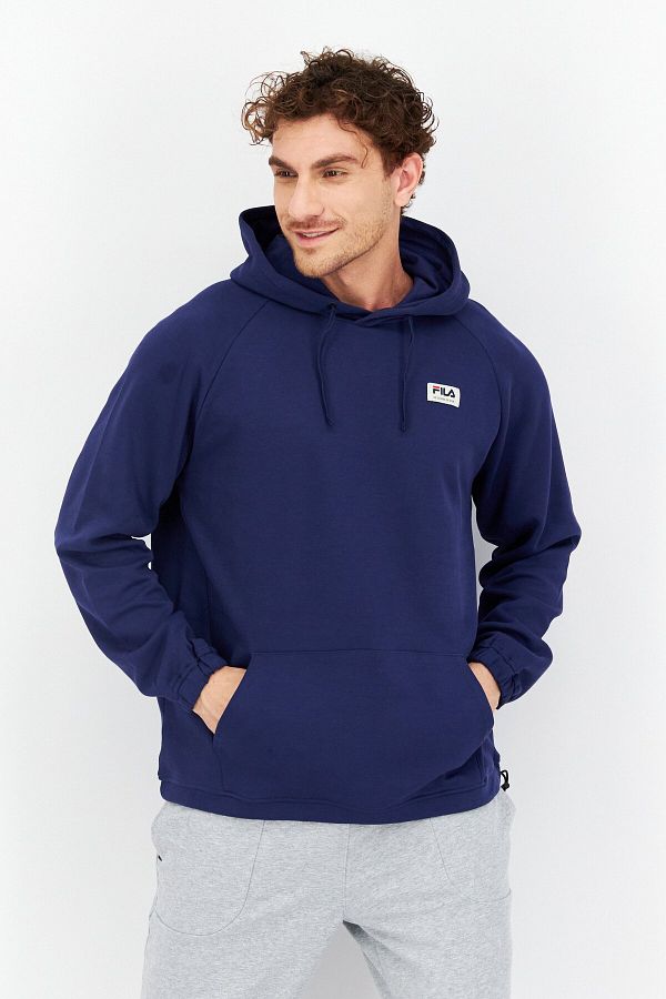 Fila Men Sport Fit Hood With Drawstring Long Sleeve Outdoor Hoodies Navy Blue Trendyol