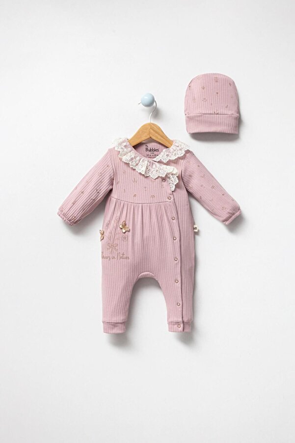 Baby Jumpsuit Earthy Organic Baby Clothes Bubbles 100% Cotton Lace