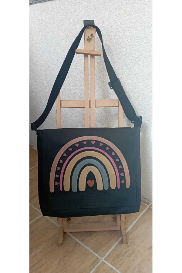 Cemira Bohemian Rainbow Canvas Messenger Bag Street Style Korean Bag