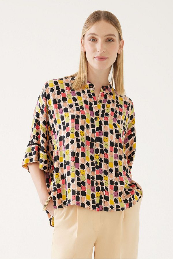 Exquise-Colorful and Polka Dot Shirt Design 1