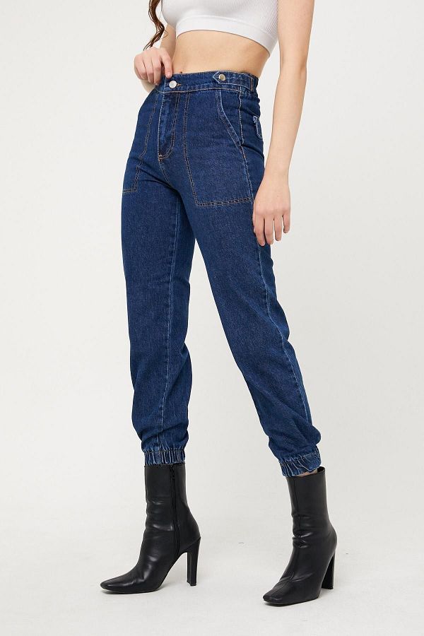 XRAY JEANS High Waist Elastic Women s Jeans Jogger Trousers Blue Jeandream Trendyol