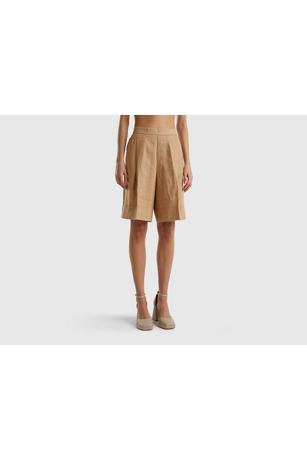 Tan bermuda women's shorts sale