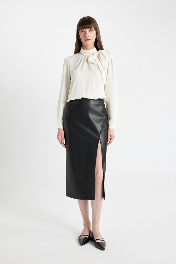 Faux leather maxi pencil skirt new arrivals