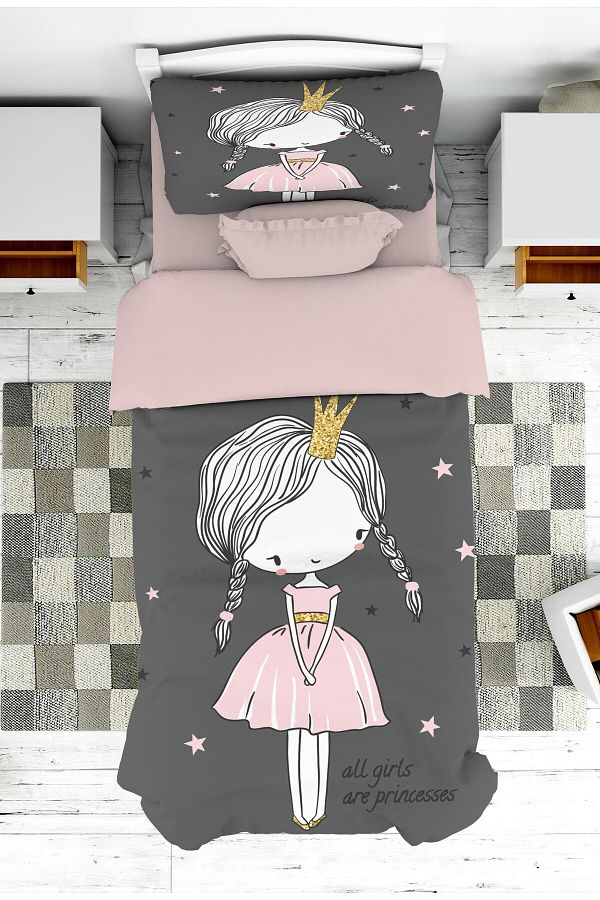 on the clouds-Ballerina Princess Bedspread and Pillowcase for Baby Girl - Pike 1