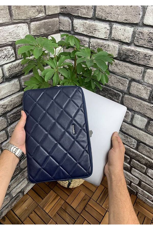 Large navy blue clutch bag top